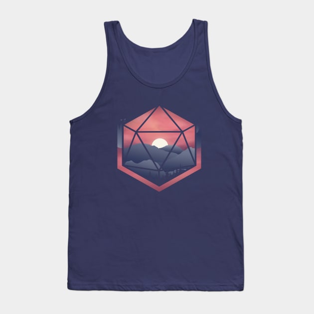 Mountain d20 Tank Top by Glassstaff